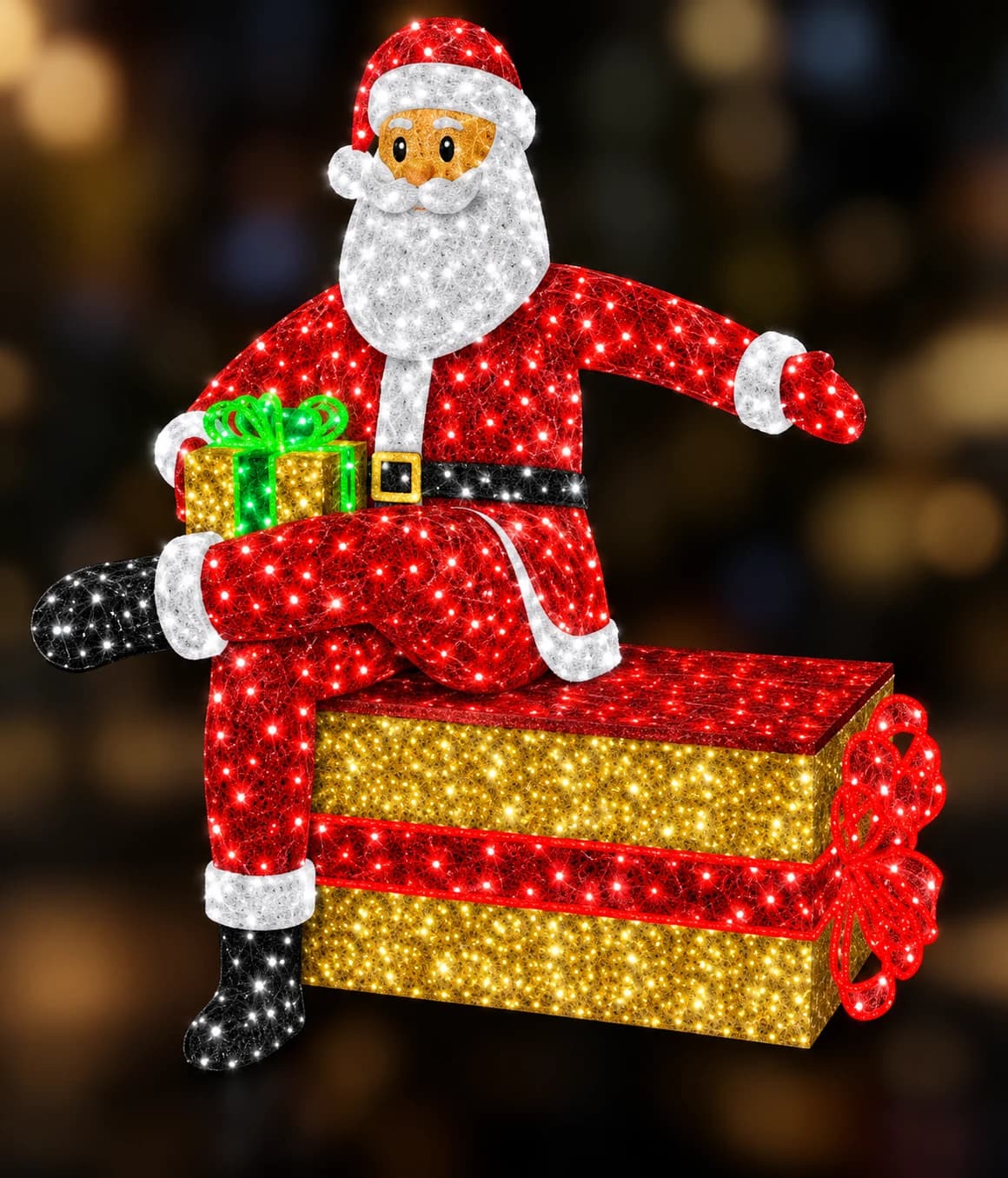 Santa con regalos 3D